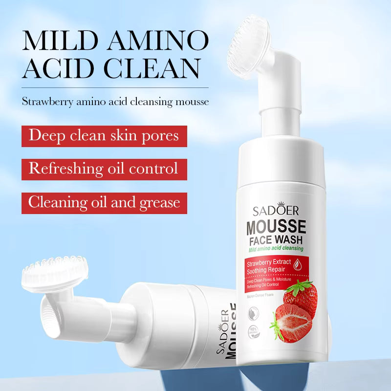 Cleansing Mousse Series SADOER Mild Amino Acid - Strawberry