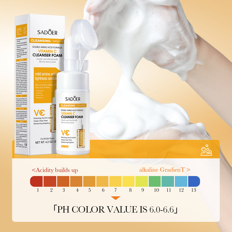 Cleansing Mousse Series SADOER Double Amino Acid Formula - VITAMIN C