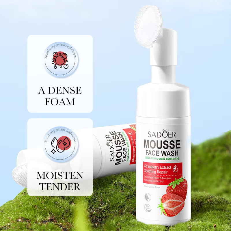 Cleansing Mousse Series SADOER Mild Amino Acid - Strawberry
